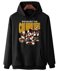 W Hoodie Hanging DSMK32 Washington Commanders Mickey Donald Duck And Goofy Football Team T Shirt