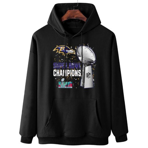 W Hoodie Hanging DSSB03 Baltimore Ravens Super Bowl LVII 2023 Champions T Shirt