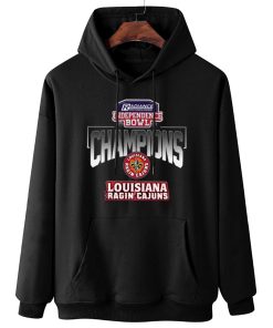 W Hoodie Hanging Louisiana Ragin Cajuns Independence Bowl Champions T Shirt