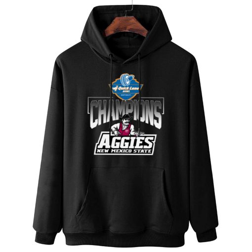 W Hoodie Hanging New Mexico State Aggies Quick Lane Bowl Champions T Shirt