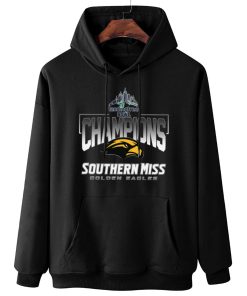 W Hoodie Hanging Southern Miss Golden Eagles Lendingtree Bowl Champions T Shirt