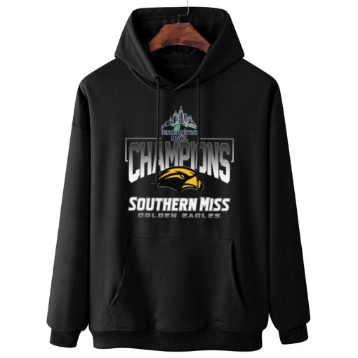 W Hoodie Hanging Southern Miss Golden Eagles Lendingtree Bowl Champions T Shirt