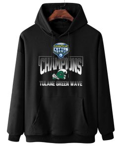 W Hoodie Hanging Tulane Green Wave Goodyear Cotton Bowl Classic Champions T Shirt