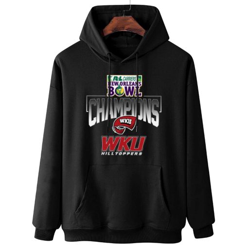 W Hoodie Hanging Western Kentucky Hilltoppers New Orleans Bowl Champions T Shirt
