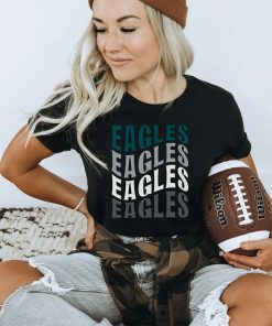 Eagle Repeat Text Retro Philadelphia Eagles T Shirt 1