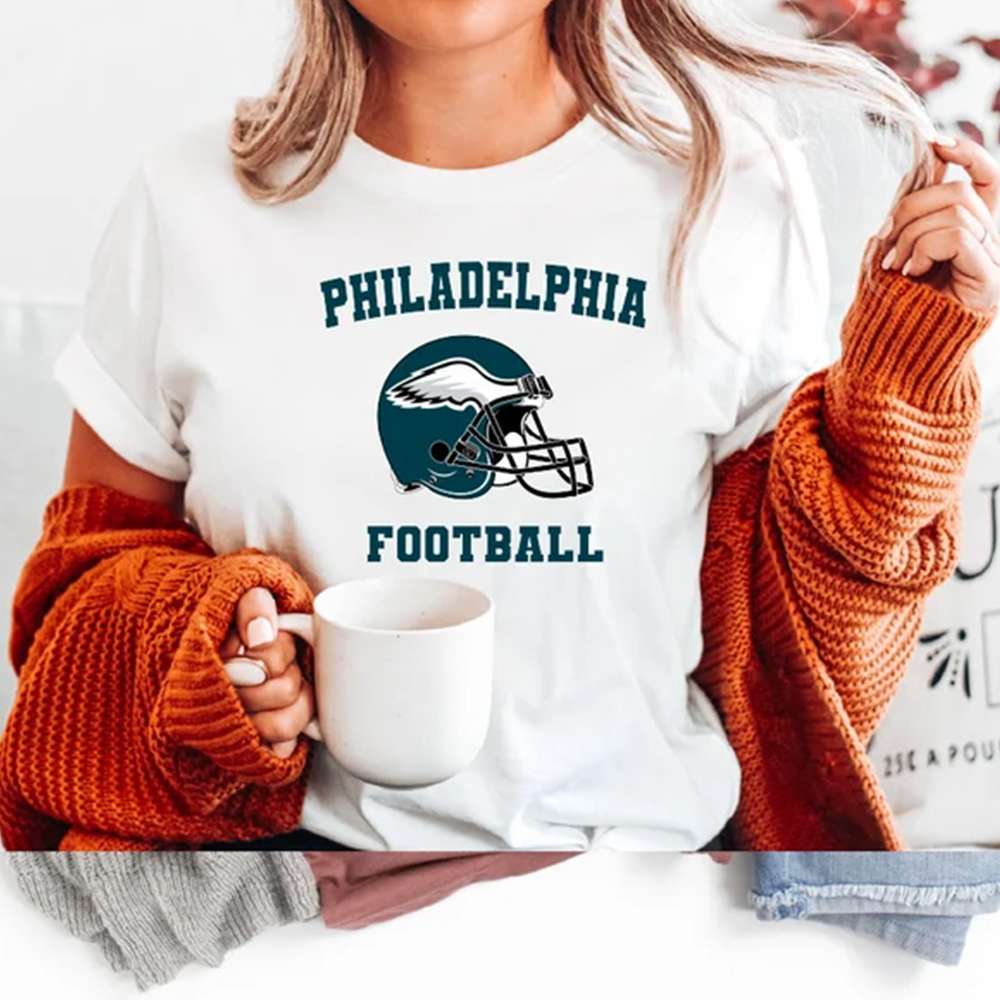 Philadelphia Football Philly Helmet Philadelphia Eagles T-Shirt