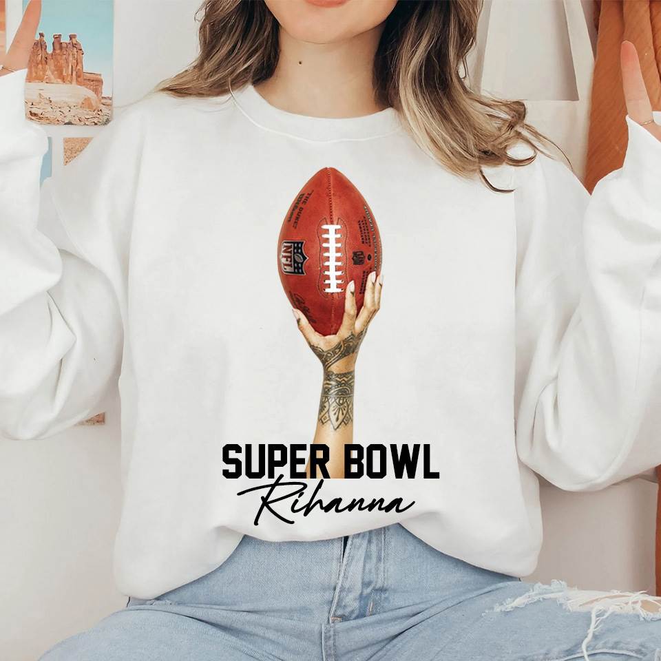 Rihanna Super Bowl Hand Take Duke Crewneck Sweatshirt