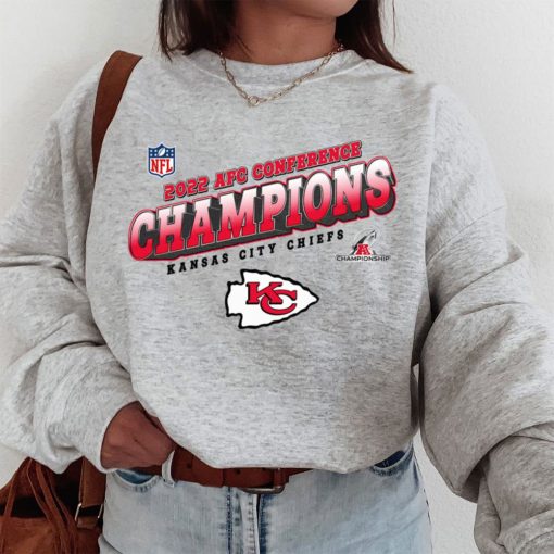 T SW W1 AFC24 Kansas City Chiefs Team 2022 AFC Conference Champions T Shirt