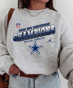 T SW W1 NFC25 Dallas Cowboys Team 2022 NFC Conference Champions T Shirt