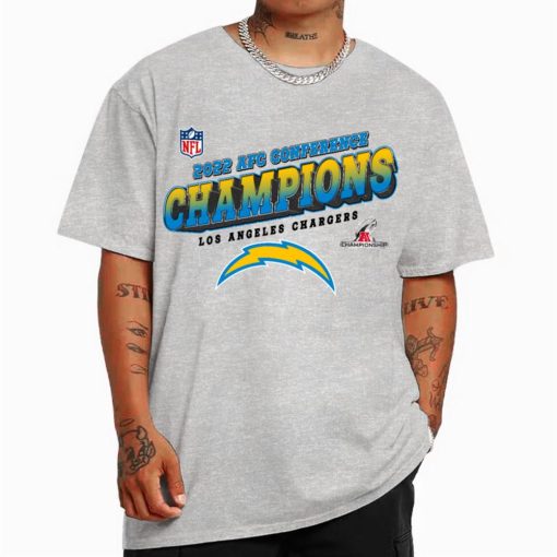T Shirt Color AFC25 Los Angeles Chargers Team 2022 AFC Conference Champions T Shirt