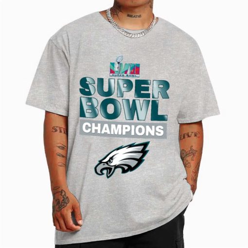 T Shirt Color Philadelphia Eagles Champions Super Bowl LVII 2023 Crewneck Sweatshirt