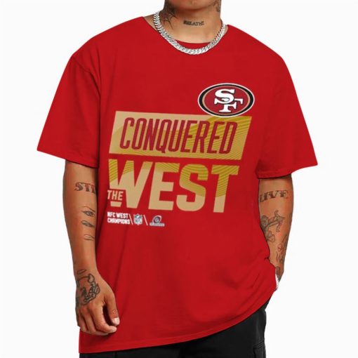 T Shirt Color San Francisco 49ers 2022 NFC Conquered West Champions T Shirt