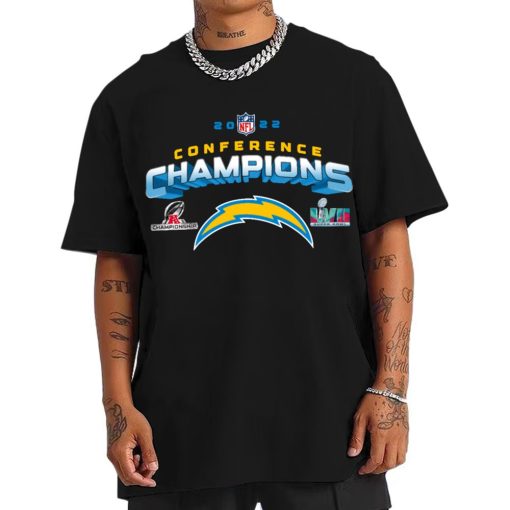 T Shirt Men AFC03 Los Angeles Chargers NFL AFC Champions LVII 2022 Crewneck Sweatshirt