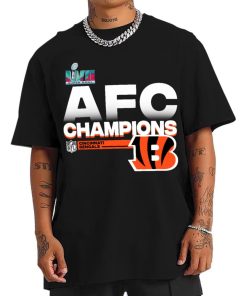 T Shirt Men AFC08 Cincinnati Bengals AFC Champions LVII 2022 T Shirt