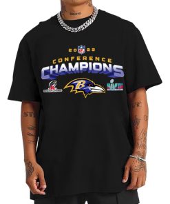 T Shirt Men AFC11 Baltimore Ravens NFL AFC Champions LVII 2022 Crewneck Sweatshirt