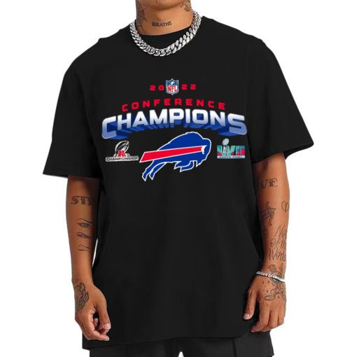 T Shirt Men AFC12 Buffalo Bills NFL AFC Champions LVII 2022 Crewneck Sweatshirt