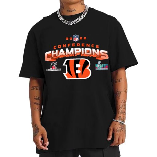 T Shirt Men AFC13 Cincinnati Bengals NFL AFC Champions LVII 2022 Crewneck Sweatshirt