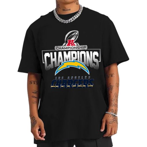 T Shirt Men AFC15 Los Angeles Chargers AFC Championship Champions 2022 2023 T Shirt