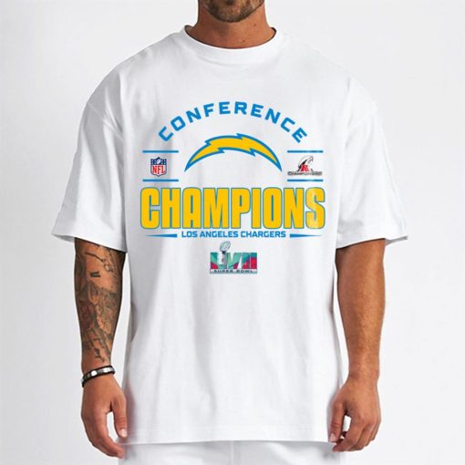 T Shirt Men AFC27 Los Angeles Chargers Champions Pro Bowl NFL American Football Conference T Shirt