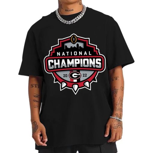 T Shirt Men Georgia Bulldogs Branded College Football Playoff 2023 National Champions T Shirt