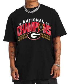 T Shirt Men Georgia Bulldogs Fanatics Branded College Football Playoff 2022 National Champions T Shirt