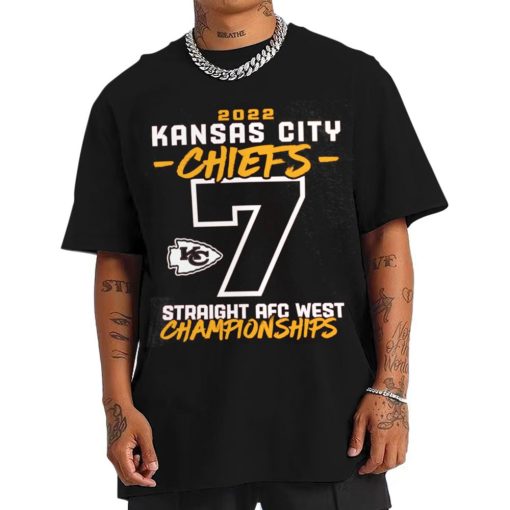T Shirt Men Kansas City Chiefs AFC West Division Championship T Shirt