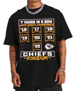 T Shirt Men Kansas City Chiefs Kingdom AFC West Champions T Shirt