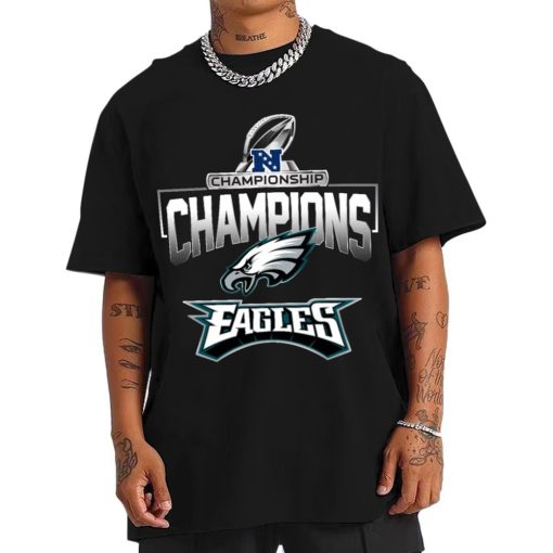 T Shirt Men NFC04 Philadelphia Eagles AFC Championship Champions 2022 2023 T Shirt