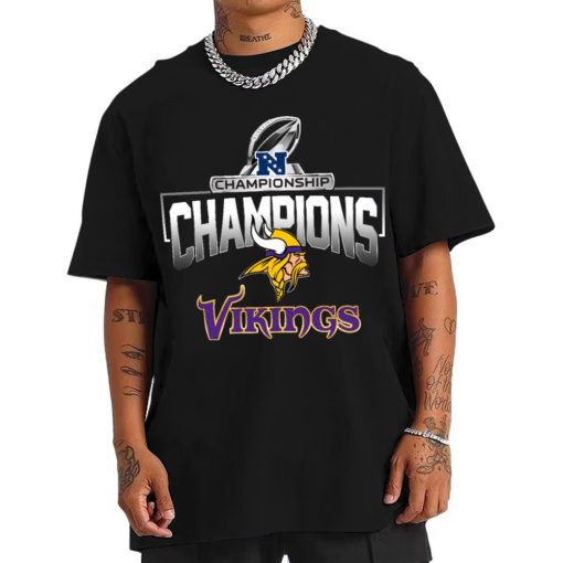 T Shirt Men NFC05 Minnesota Vikings AFC Championship Champions 2022 2023 T Shirt