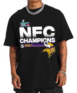 T Shirt Men NFC08 Minnesota Vikings NFC Champions LVII 2022 T Shirt