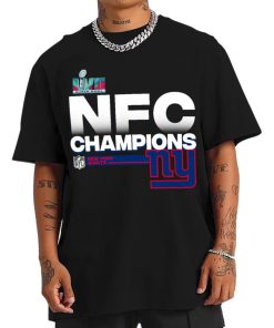 T Shirt Men NFC09 New York Giants NFC Champions LVII 2022 T Shirt