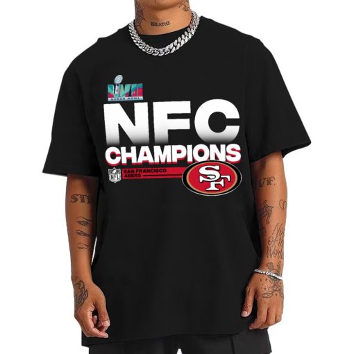 T Shirt Men NFC11 San Francisco 49ers NFC Champions LVII 2022 T Shirt