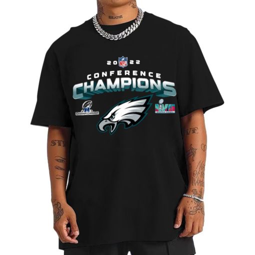 T Shirt Men NFC22 Philadelphia Eagles NFL AFC Champions LVII 2022 Crewneck Sweatshirt
