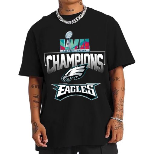 T Shirt Men SPB02 Philadelphia Eagles Super Bowl LVII 2022 2023 Champions T Shirt