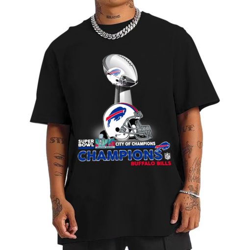 T Shirt Men SPB06 Buffalo Bills Champions NFL Cup And Helmet Sweatshirt