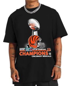 T Shirt Men SPB07 Cincinnati Bengals Champions NFL Cup And Helmet Sweatshirt