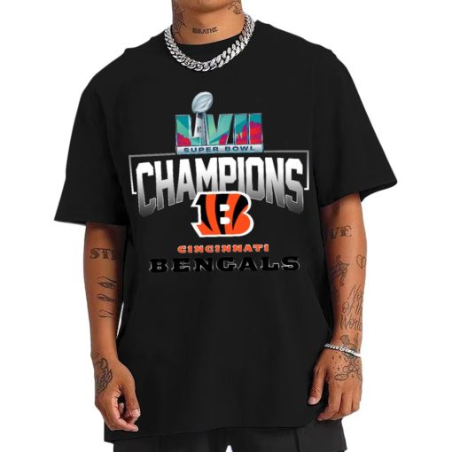 T Shirt Men SPB11 Cincinnati Bengals Super Bowl LVII 2022 2023 Champions T Shirt
