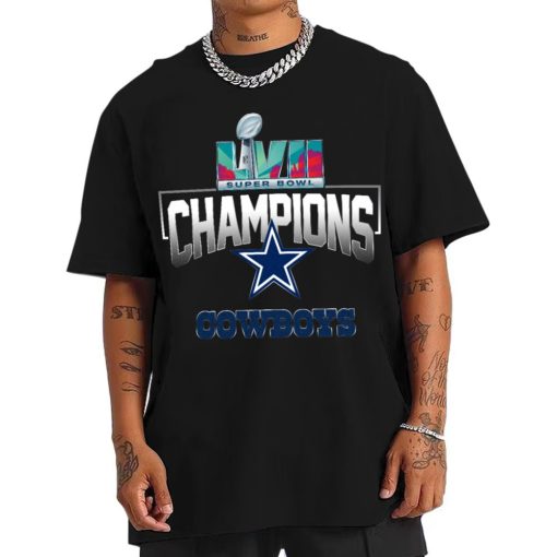 T Shirt Men SPB12 Dallas Cowboys Super Bowl LVII 2022 2023 Champions T Shirt