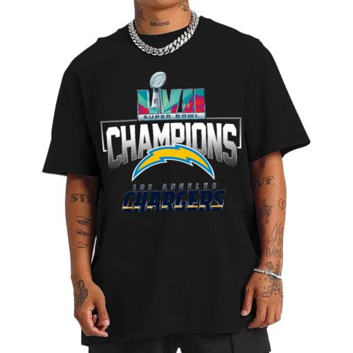 T Shirt Men SPB14 Los Angeles Chargers Super Bowl LVII 2022 2023 Champions T Shirt