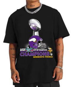 T Shirt Men SPB18 Minnesota Vikings Champions NFL Cup And Helmet Sweatshirt