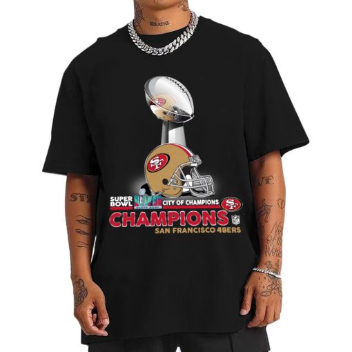 T Shirt Men SPB21 San Francisco 49ers Champions NFL Cup And Helmet Sweatshirt