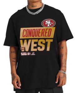 T Shirt Men San Francisco 49ers 2022 NFC Conquered West Champions T Shirt