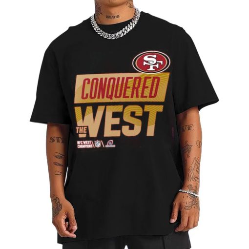 T Shirt Men San Francisco 49ers 2022 NFC Conquered West Champions T Shirt