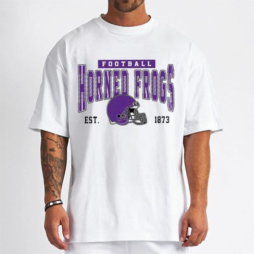 T Shirt Men TCU Football Horned Frogs Est 1873 T Shirt