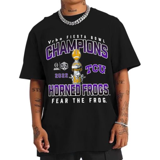 T Shirt Men TCU Horned Frogs VRBO Fiesta Bowl Champions T Shirt 1