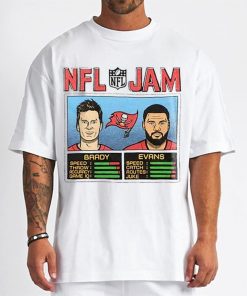 T Shirt Men Tom Brady Mike Evans Tampa Bay Buccaneers NFL Jam T Shirt