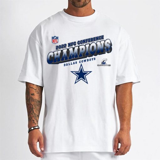 T Shirt Men W NFC25 Dallas Cowboys Team 2022 NFC Conference Champions T Shirt