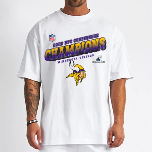 T Shirt Men W NFC26 Minnesota Vikings Team 2022 NFC Conference Champions T Shirt