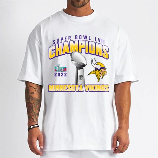 T Shirt Men W SPB28 Minnesota Vikings Champions Super Bowl LVII Arizona 12th February 2023