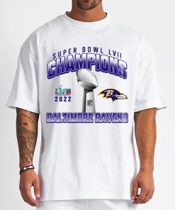 T Shirt Men W SPB33 Baltimore Ravens Champions Super Bowl LVII Arizona 12th February 2023